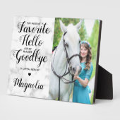 Modernes Pet Horse Loss Personalisiertes Memorial  Fotoplatte (Seite)