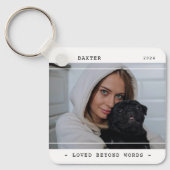 Modernes Pet-Memorial 2 Foto & Angebot Schlüsselanhänger (Vorderseite)