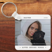 Modernes Pet-Memorial 2 Foto & Angebot Schlüsselanhänger (Vorderseite)