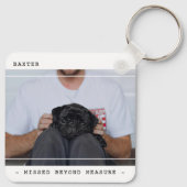 Modernes Pet-Memorial 2 Foto & Angebot Schlüsselanhänger (Rückseite)