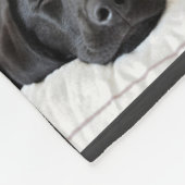 Modernes Pet-Memorial 6 FotoCollage Fleecedecke (Ecke)