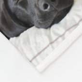 Modernes Pet-Memorial 6 FotoCollage Fleecedecke (Ecke)