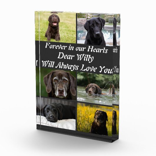 Modernes Pet-Memorial 6 FotoCollage Fotoblock (Rechts)