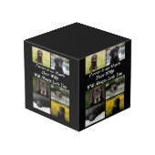 Modernes Pet-Memorial 6 FotoCollage Würfel (Rückseite Schrägansicht)