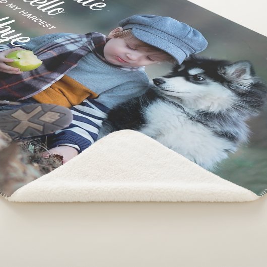 Modernes Pet Memorial Personalisiert Dog Foto Sherpadecke (3/4)