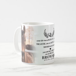Modernes Pferd 2 Foto Memorial Pet Loss Kaffeetasse