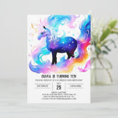 Modernes Pferd zum Geburtstag Einladung (Stehend Vorderseite)