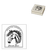 Modernes Pferdebuch aus der Bibliothek Gummistempel (Stempel)