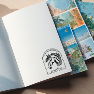 Modernes Pferdebuch aus der Bibliothek Gummistempel
