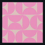 Modernes Pfirsich- und Pink-Preppy-Muster aus dem  Künstlicher Leinwanddruck<br><div class="desc">Retro Mitte des Jahrhunderts moderne Muster - abstrakte geometrische Formen - minimalistische Muster in pfirsich / beige und pink.</div>