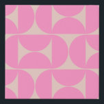 Modernes Pfirsich- und Pink-Preppy-Muster aus dem  Künstlicher Leinwanddruck<br><div class="desc">Retro Mitte des Jahrhunderts moderne Muster - abstrakte geometrische Formen - minimalistische Muster in pfirsich / beige und pink.</div>
