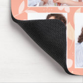 Modernes Pfirsichblumenmuster Personalisiertes Fot Mousepad (Ecke)