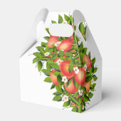 Modernes Pfirsichobst | GASTGESCHENK HOCHZEIT Geschenkschachtel (Rückseite)