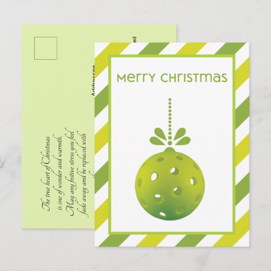 Modernes Pickleball, benutzerdefinierter Text Post Postkarte (Vorne/Hinten)