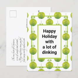 Modernes Pickleball, benutzerdefinierter Text Post Postkarte