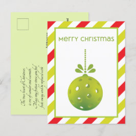 Modernes Pickleball, benutzerdefinierter Text Post Postkarte