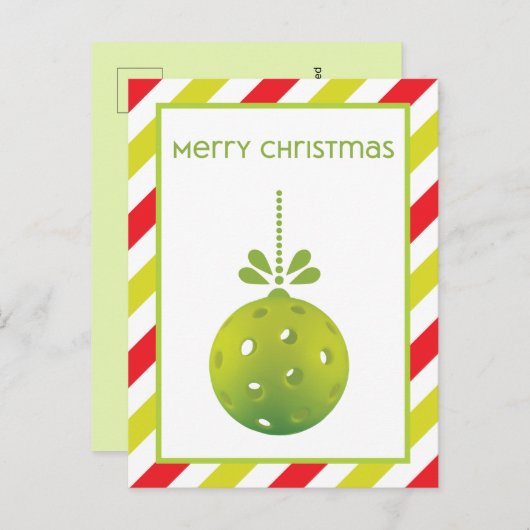 Modernes Pickleball, benutzerdefinierter Text Post Postkarte (Vorne/Hinten)