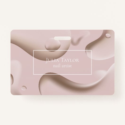 Modernes Pink Beauty Salon Nail Artist Business Ausweis (Vorderseite)