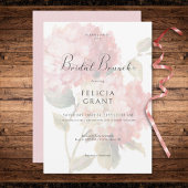 Modernes Pink Blush Hydrangea Bridal Brunch Einladung