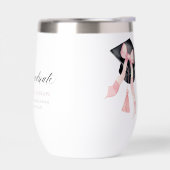Modernes Pink Bow Coquette Graduate Cap Graduate (Links)