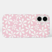 Modernes Pink Chic Girl Floral Blume Muster Case-Mate iPhone Hülle (Rückseite (Horizontal))