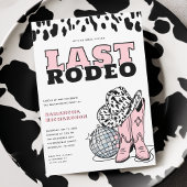 Modernes Pink Cowgirl Letztes Rodeo Junggeselinnen Einladung