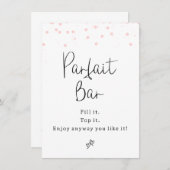Modernes Pink Dots Parfait Bar Sign Einladung (Vorne/Hinten)