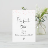 Modernes Pink Dots Parfait Bar Sign Einladung (Stehend Vorderseite)