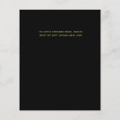 Modernes Pink Floral Black Wedding Budget (Rückseite)