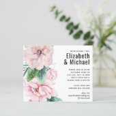 Modernes Pink Floral Black Wedding Budget (Stehend Vorderseite)