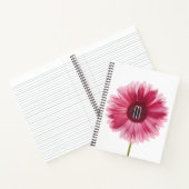 Modernes Pink Floral Gerbera Daisy-Notebook Notizblock (Innenseite)