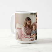Modernes Pink-Foto-Schneeflocken Kaffeetasse (Vorderseite Links)