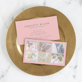 Modernes Pink-Fotograf-Mehrfach-Foto Visitenkarte