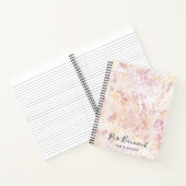 Modernes Pink-Gelb-Farbskript Notizblock (Innenseite)