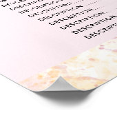 Modernes Pink-Gelbe Preisliste Poster (Ecke)