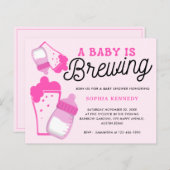 Modernes Pink Girl Baby wird Babydusche gebrauchen (Vorne/Hinten)