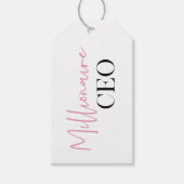 Modernes Pink Girl Boss Bestes Girl-Geschenk Moder Geschenkanhänger (Vorderseite)