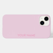 Modernes Pink Girly Initial Minimal Monogram Case (Rückseite (Horizontal))