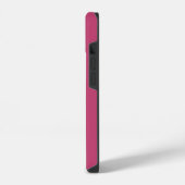 Modernes Pink Girly Initial Minimal Monogram Case iPhone Hülle (Linke Seite)