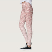 Modernes Pink Glitzer Glitzern Geschenk Leggings (Links)