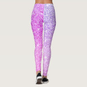 Modernes Pink Glitzer Glitzern Geschenk Leggings (Rückseite)