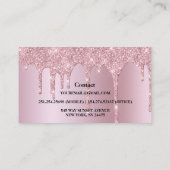 Modernes Pink Glitzer Loan Signing Agent Business Visitenkarte (Rückseite)