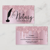 Modernes Pink Glitzer Loan Signing Agent Business Visitenkarte (Vorne/Hinten)