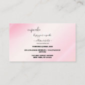 Modernes Pink Gold Aquarell Cupcake Care Business Visitenkarte (Rückseite)