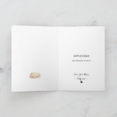 Modernes Pink Gold Blumenkraut Foto Geburtstag Karte (Innenseite)