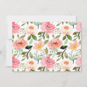 Modernes Pink & Gold Glitzer Bridal Brunch & Bubbl Einladung (Rückseite)