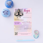 Modernes pink Gradient Yoga Instructor Studio Klas Flyer (Einzeln)