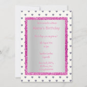 MODERNES PINK GRAU HERZ JEDEN ANLASS PARTY Gold Einladung (Vorderseite)