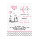 Modernes Pink Gray Elephant BABY SHOWER Baby Girl