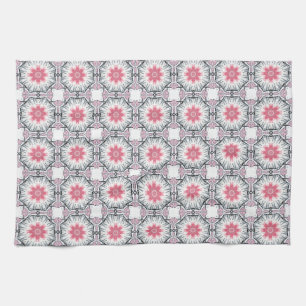 Modernes Pink Gray Fretwork Küchentücher
